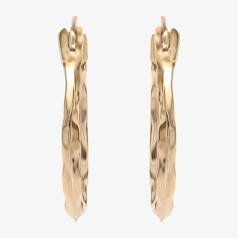 Girls 14K Gold 13.2mm Hoop Earrings
