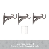 Kenney Collection™ Fast Fit™ Easy Install Mission 5/8 IN Adjustable Curtain Rod
