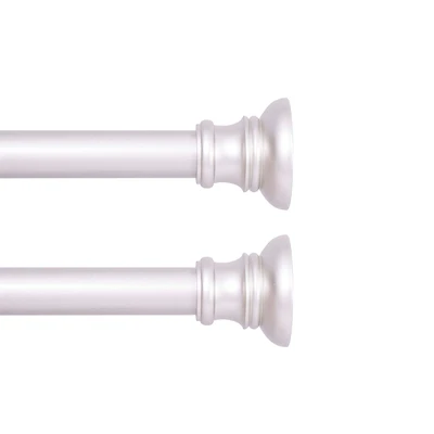 Kenney Easy Install Collection™ Fast Fit™ No Tools Nicholas 2-Pack 5/8 IN Tension Curtain Rod