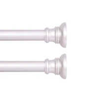 Kenney Easy Install Collection™ Fast Fit™ No Tools Nicholas 2-Pack 5/8 IN Tension Curtain Rod