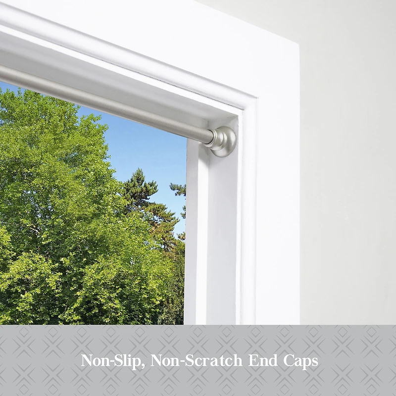 Kenney Easy Install Collection™ Fast Fit™ No Tools Nicholas 2-Pack 5/8 IN Tension Curtain Rod