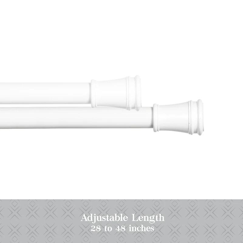 Kenney Easy Install Collection™ Fast Fit™ No Tools Rogers 2-Pack 5/8 Tension Curtain Rod