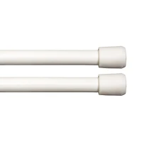 Kenney Strafford 2pk Spring 7/16 Tension Curtain Rod