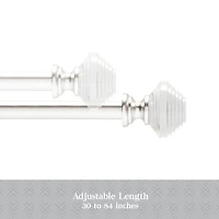 Kenney Designer Collection™  Selah Acrylic Knob 3/4 Adjustable Curtain Rod
