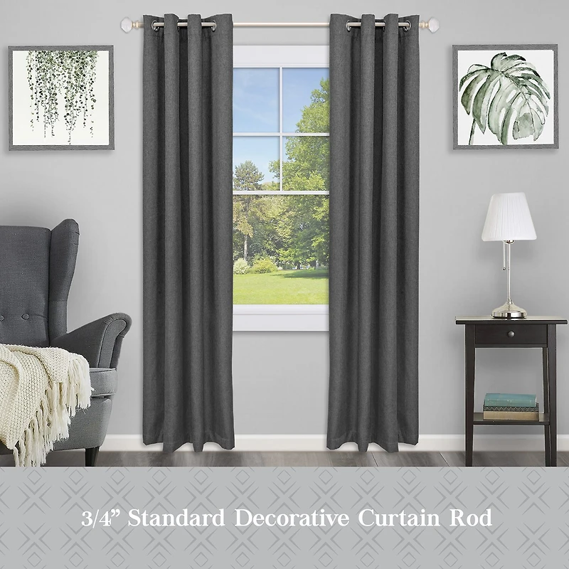 Kenney Designer Collection™ Selah Acrylic Knob 3/4 Adjustable Curtain Rod
