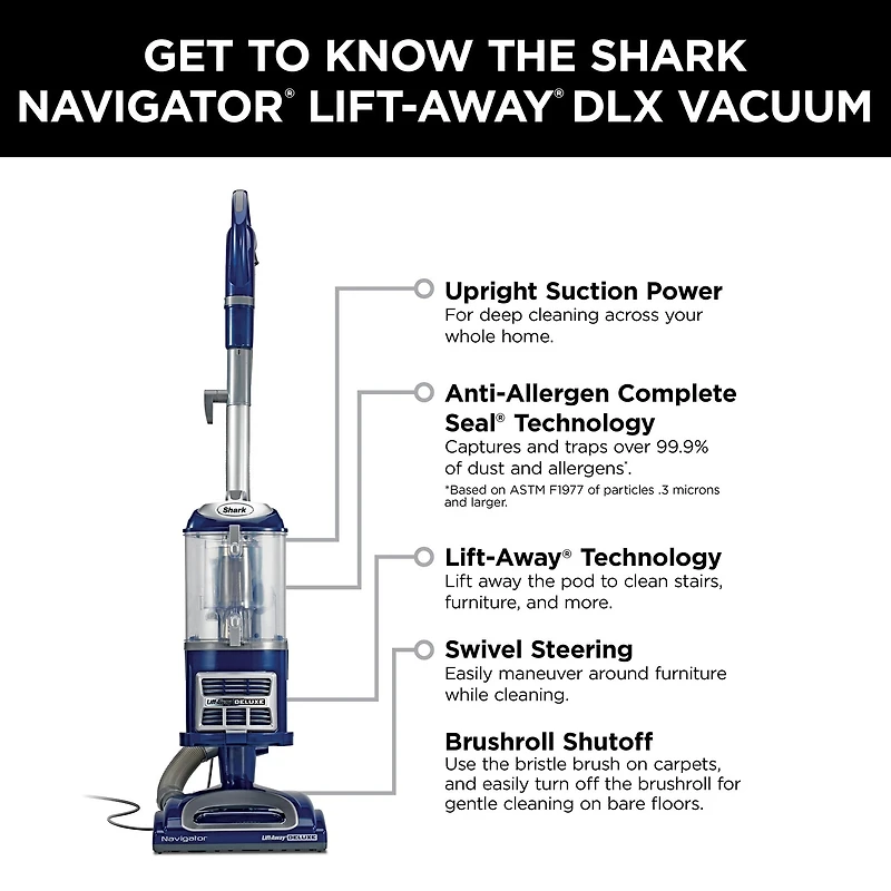 Shark Navigator® Lift-Away® Deluxe Upright Vacuum NV360