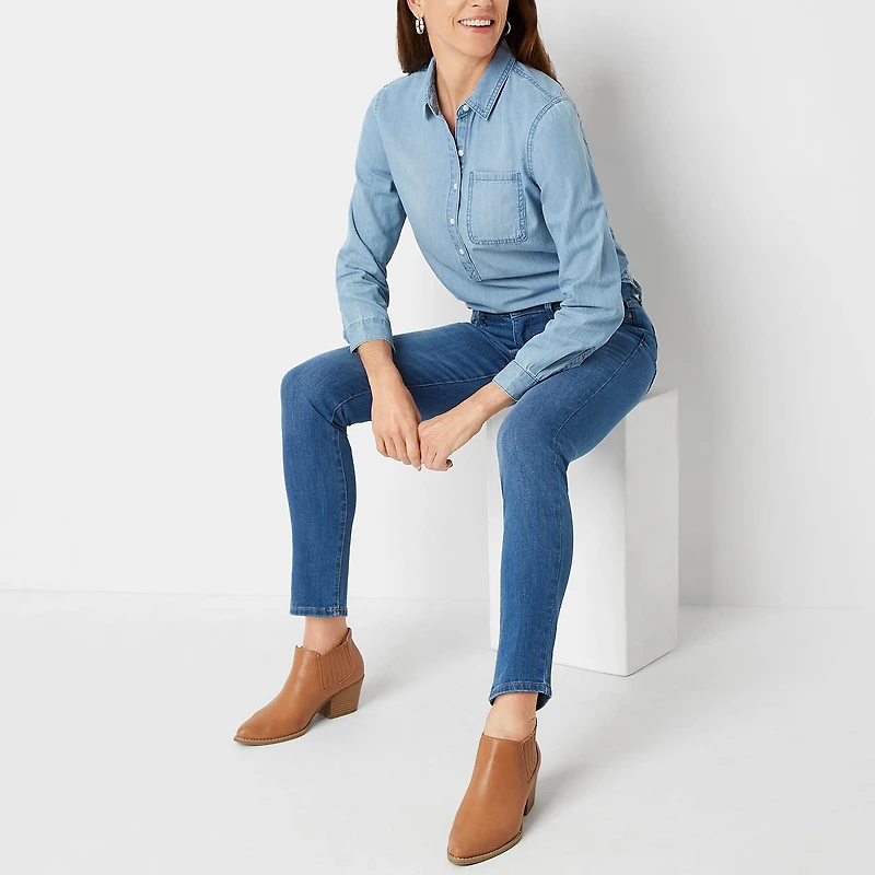 a.n.a - Tall Womens Mid Rise Skinny Jean