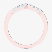 (G-H / Si1-Si2) Womens 1/4 CT. T.W. Lab Grown White Diamond 10K Gold Infinity Bypass  Cocktail Ring