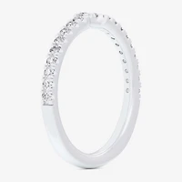 (G-H / Si1-Si2) Womens 2MM 1/4 CT. T.W. Lab Grown White Diamond 10K Gold Wedding Band