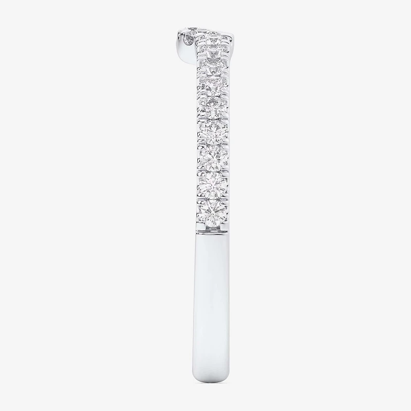 (G-H / Si1-Si2) Womens 2MM 1/4 CT. T.W. Lab Grown White Diamond 10K Gold Wedding Band