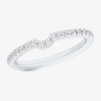 (G-H / Si1-Si2) Womens 2MM 1/4 CT. T.W. Lab Grown White Diamond 10K Gold Wedding Band