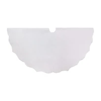 Northlight White Scalloped Edge Tree Skirt