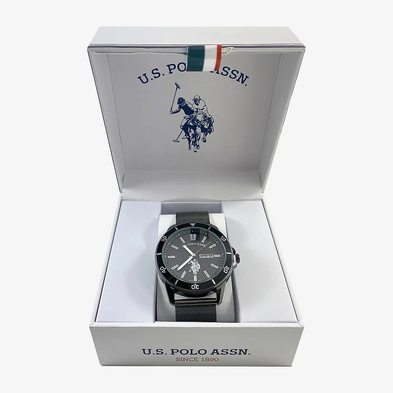 U.S. Polo Assn. Mens Silver Tone Bracelet Watch Usc80734jc