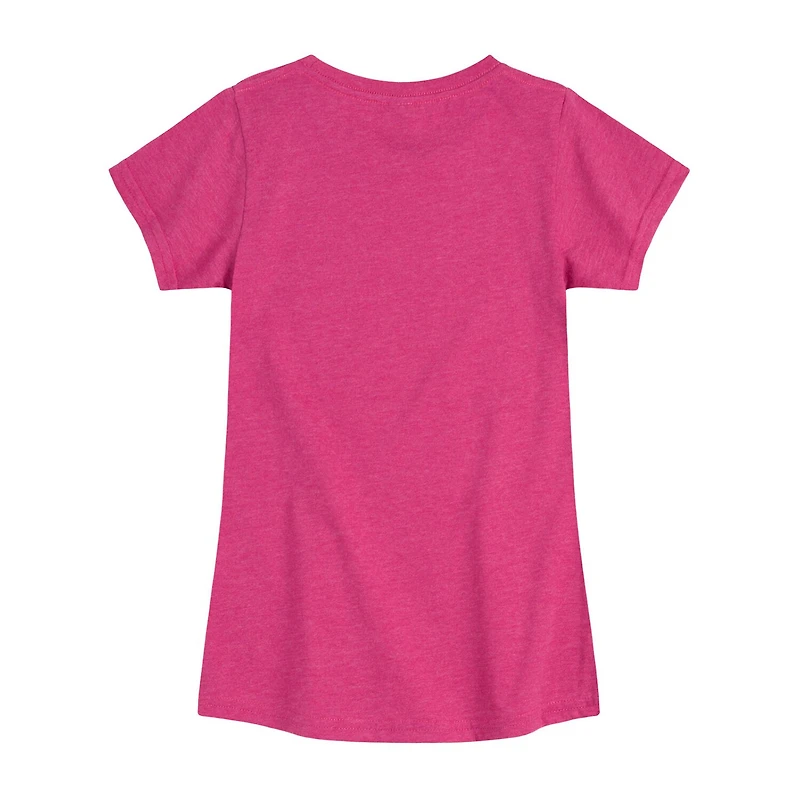 Hi Its Me Big Kid Girls Crew Neck Short Sleeve Barbie T-Shirt