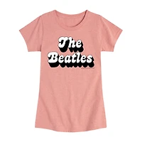 Big Kid Girls Crew Neck Short Sleeve The Beatles T-Shirt
