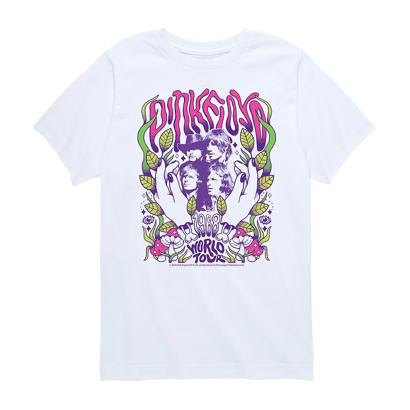Big Kid Girls Crew Neck Short Sleeve Pink Floyd T-Shirt