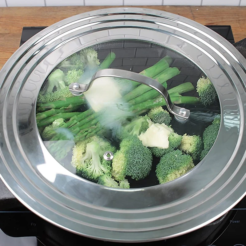 Design Imports Stainless Steel Pan Lid with Glass