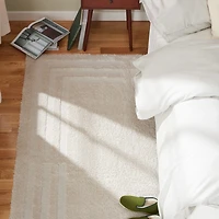 Town And Country Cloud Shag Geometric Washable Indoor Rectangular Area Rug