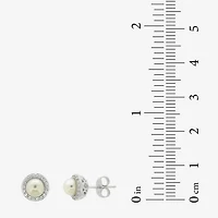 Limited Quantities! Genuine White Cultured Freshwater Pearl 10K Gold 7mm Stud Earrings