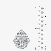 (G / Si2) Womens 21.5MM Lab Grown Diamond 14K Gold Pear Cluster Band