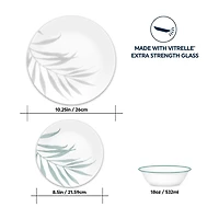 Corelle Solar Print 12-pc. Glass Dinnerware Set