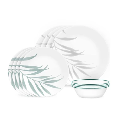 Corelle Solar Print 12-pc. Glass Dinnerware Set