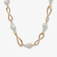 Worthington Gold Tone Womens 17 Inch Y Necklace
