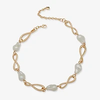 Worthington Gold Tone Womens 17 Inch Y Necklace