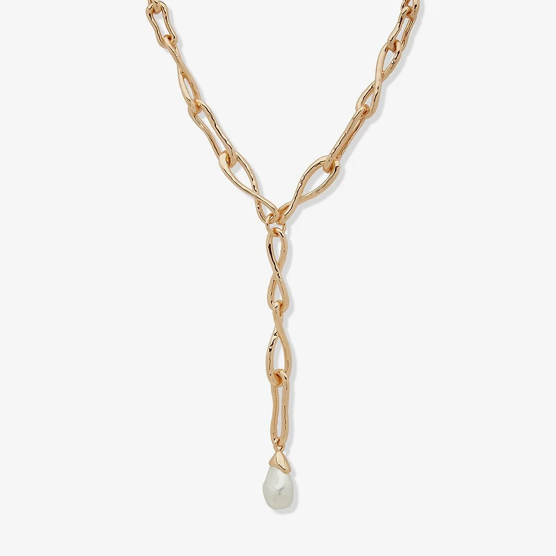 Worthington Gold Tone Womens 18 Inch Y Necklace