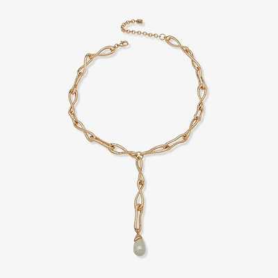 Worthington Gold Tone Womens 18 Inch Y Necklace