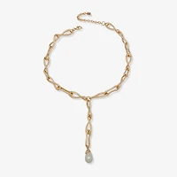 Worthington Gold Tone Womens 18 Inch Y Necklace