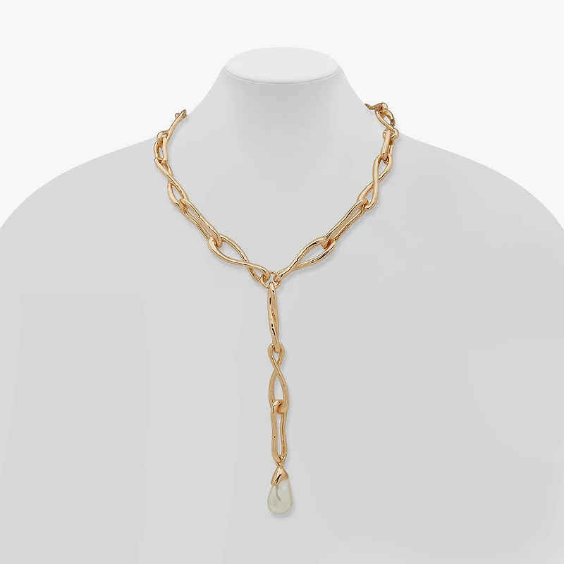 Worthington Gold Tone Womens 18 Inch Y Necklace