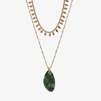 a.n.a Gold Tone Womens 18 Inch Strand Necklace