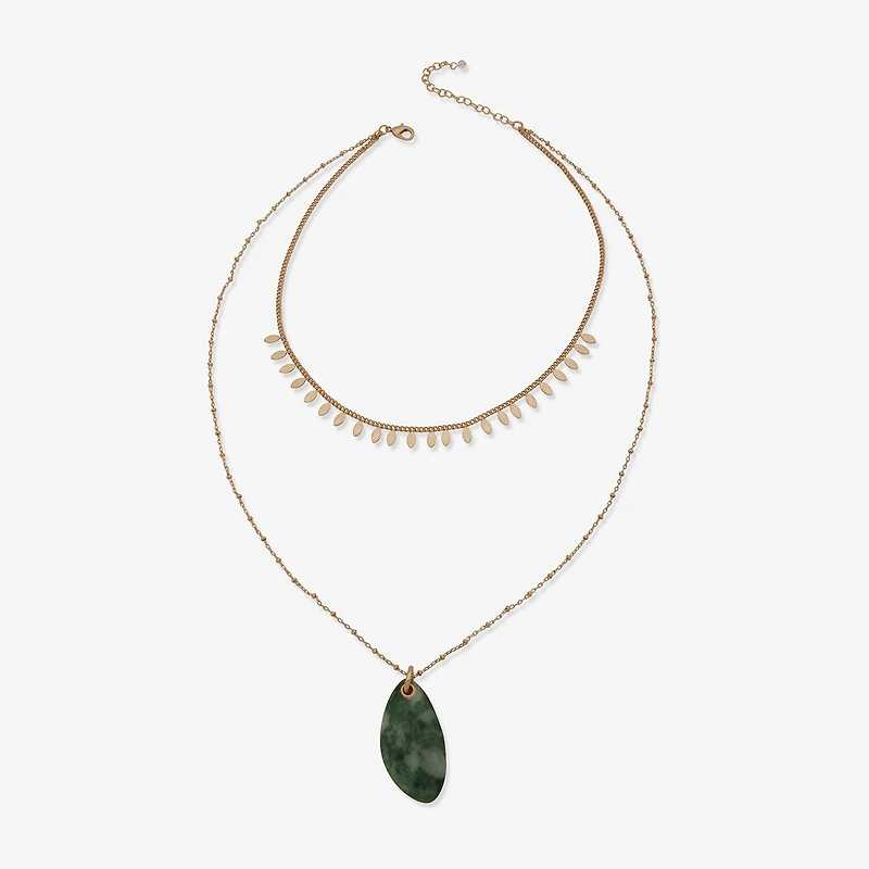 a.n.a Gold Tone Womens 18 Inch Strand Necklace