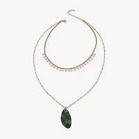 a.n.a Gold Tone Womens 18 Inch Strand Necklace