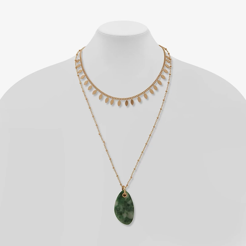 a.n.a Gold Tone Womens 18 Inch Strand Necklace