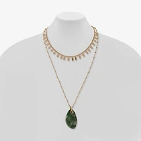 a.n.a Gold Tone Womens 18 Inch Strand Necklace
