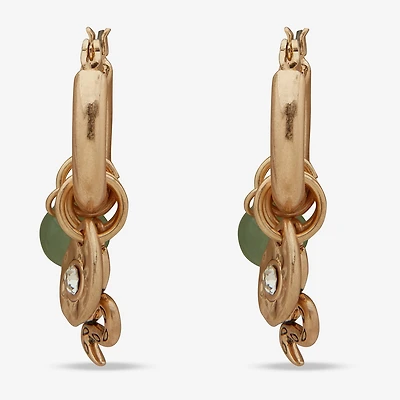 a.n.a Gold Tone Womens 33mm Hoop Earrings