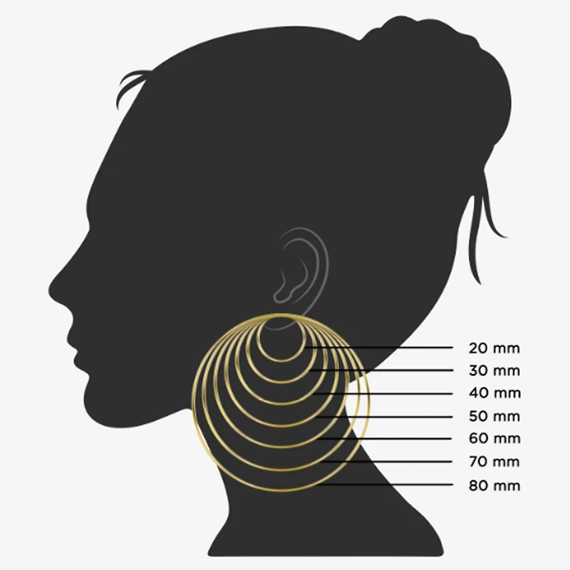 a.n.a Gold Tone Womens 33mm Hoop Earrings