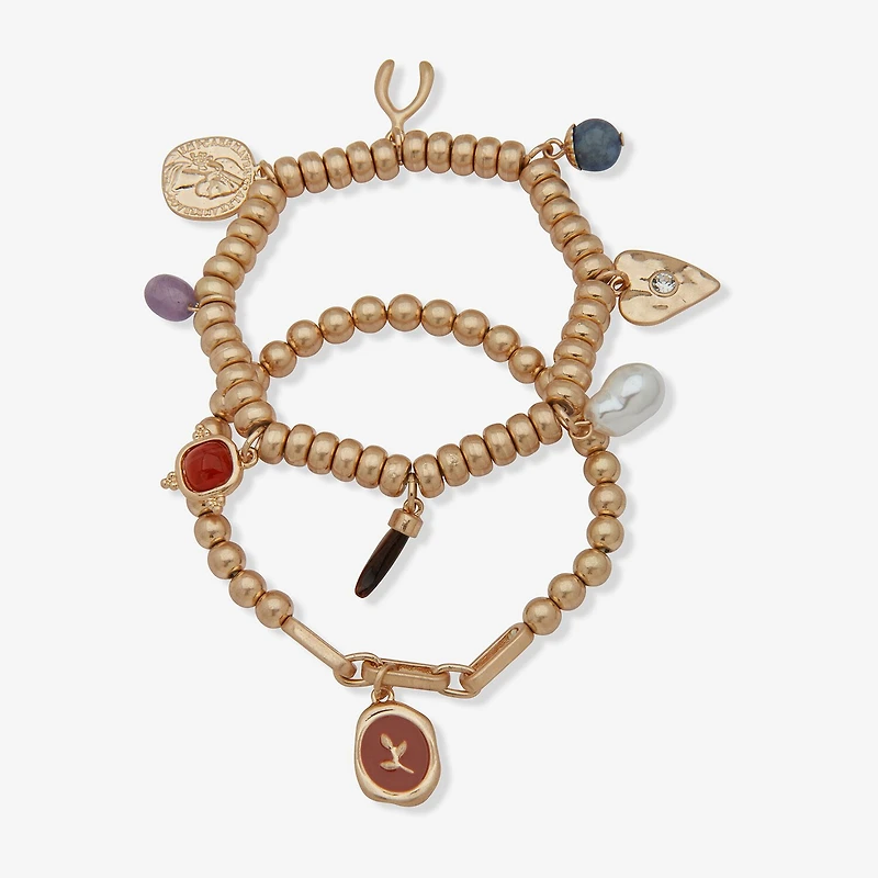 a.n.a Gold Tone Womens 2-pc. Bracelet Set