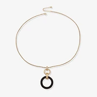 Worthington Gold Tone Womens 34 Inch Pendant Necklace