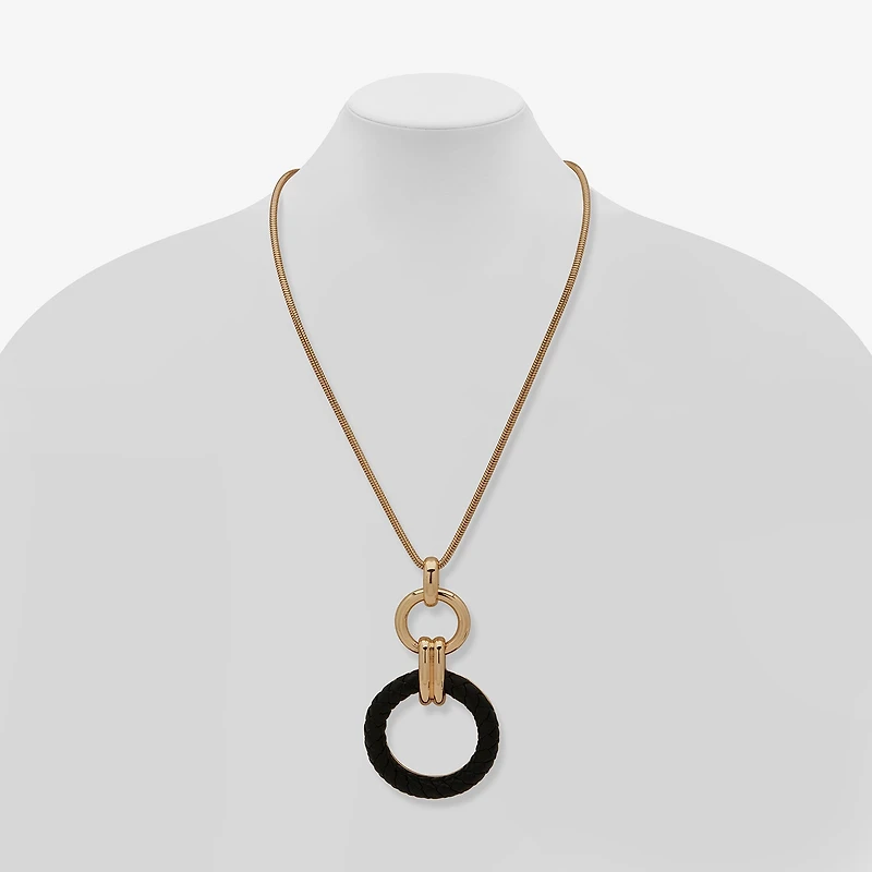 Worthington Gold Tone Womens 34 Inch Pendant Necklace