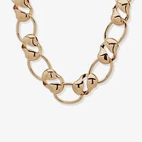 Worthington Gold Tone Womens 17 Inch Collar Necklace