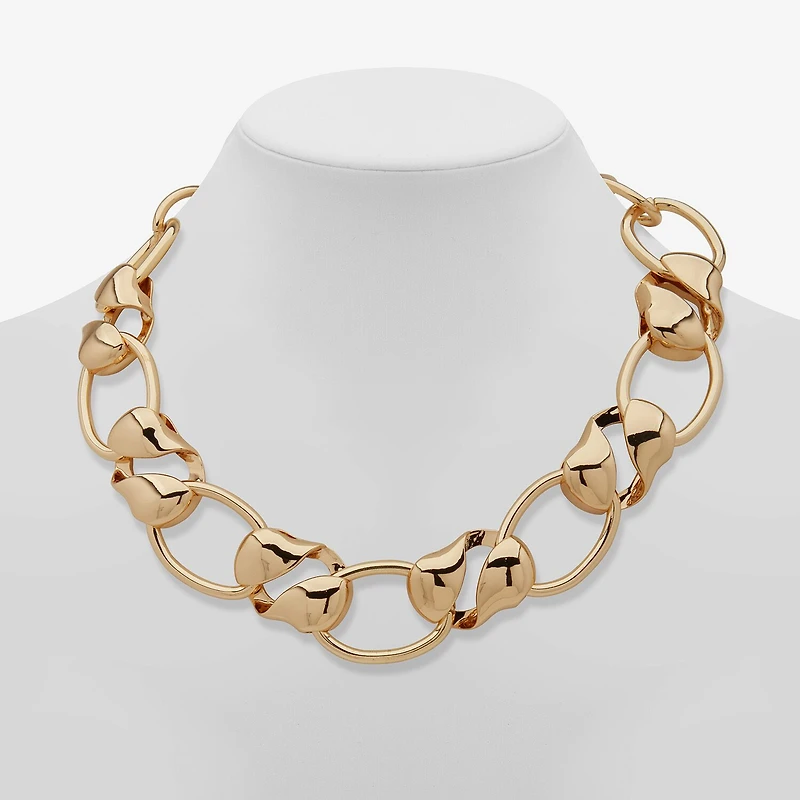 Worthington Gold Tone Womens 17 Inch Collar Necklace