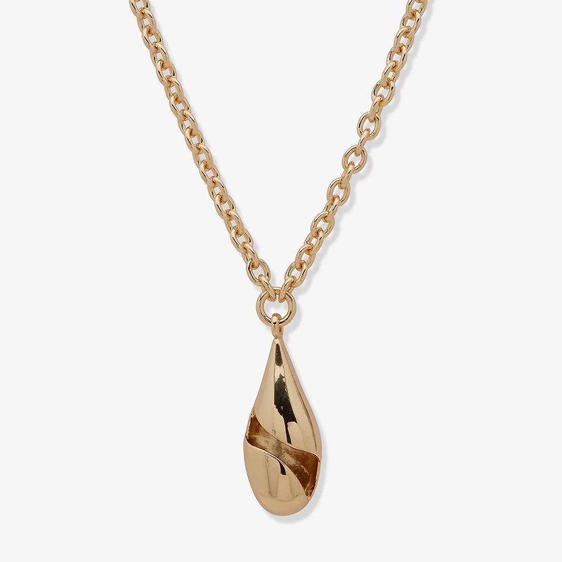 Worthington Gold Tone Womens 34 Inch Pendant Necklace