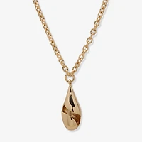 Worthington Gold Tone Womens 34 Inch Pendant Necklace