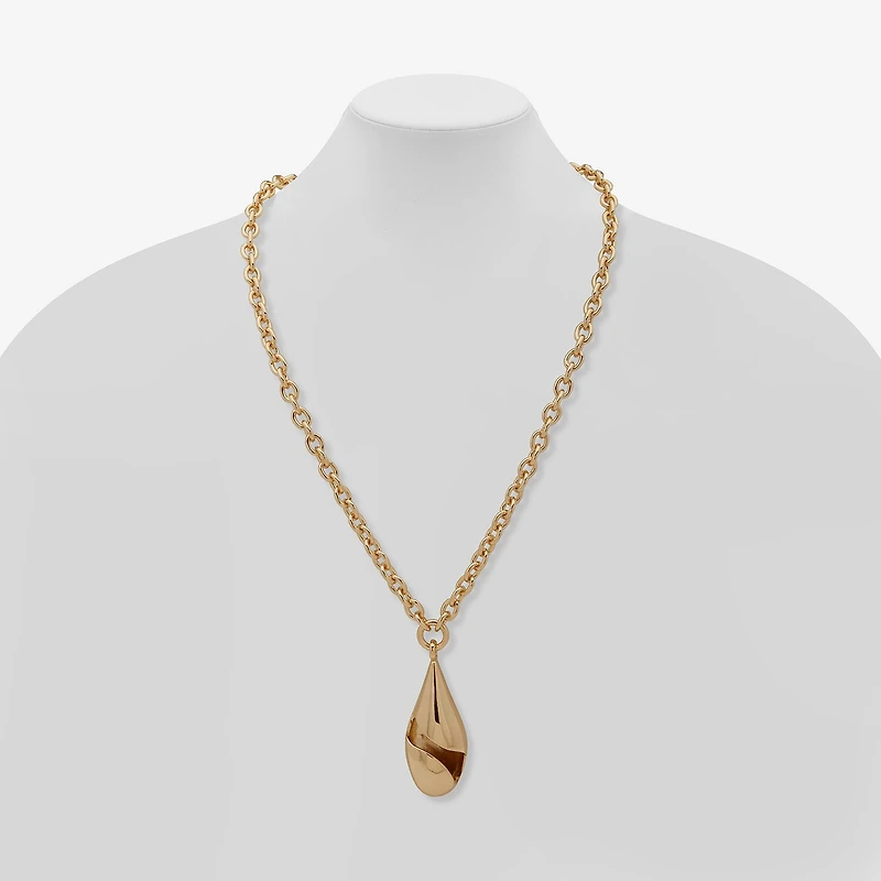 Worthington Gold Tone Womens 34 Inch Pendant Necklace