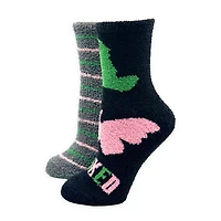 Wicked Cozy Womens 2 Pair Wicked Crew Socks