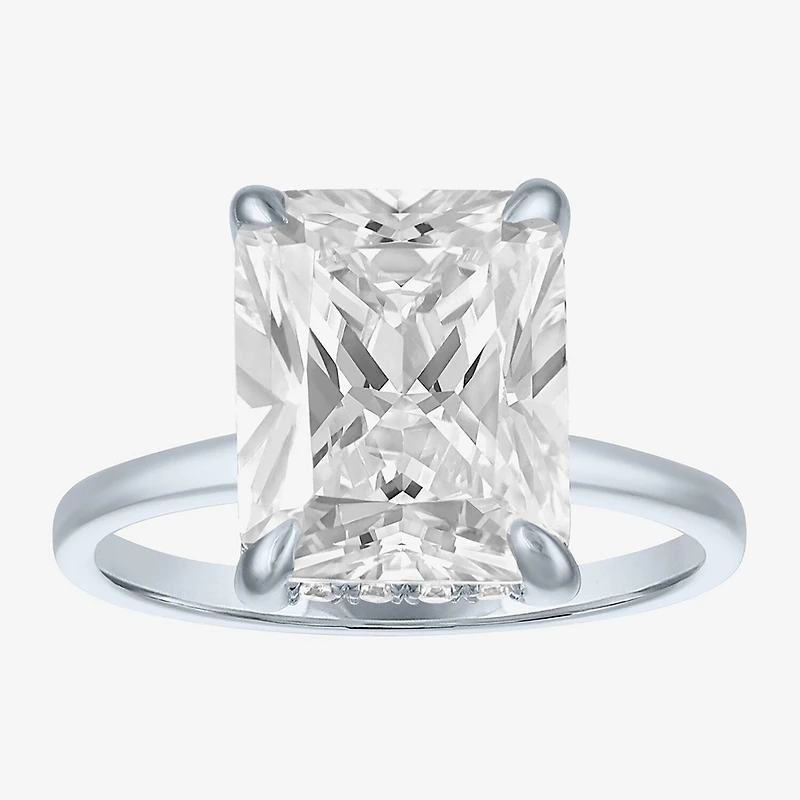 Bridal Addiction (E-F / Vs1-Vs2) Womens 4 1/7 Ct. T.W. Lab Grown White Diamond 14K Gold Rectangular Solitaire Engagement Ring
