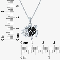 Turtles (Gh/Si2 I1) Womens 1/10 CT. T.W. Lab Grown Diamond Sterling Silver 18 Inch Pendant Necklace